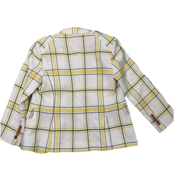 Veronica Beard Schoolboy Shrunken Dickey Plaid Blazer Lined Jacket Sz 8 EUC - Picture 2 of 9